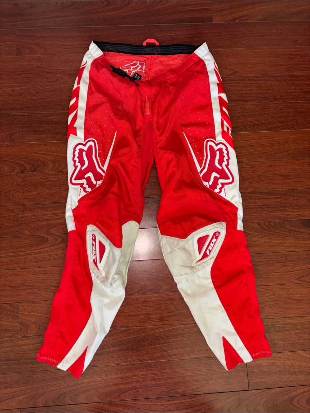 Fox Men's Red and White Motocross Pants size 32